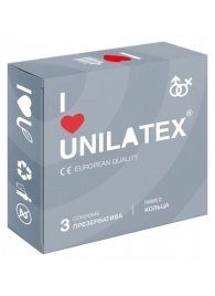 Презервативы с рёбрами Unilatex Ribbed - 3 шт. - Unilatex - купить с доставкой в Калуге