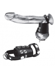 Кольцо на член и мошонку Cock Ring With 2  Ball Stretcher And Optional Weight Ring - BlueLine - в Калуге купить с доставкой