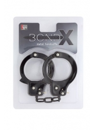 Чёрные наручники из листового металла BONDX METAL CUFFS BLACK - Dream Toys - купить с доставкой в Калуге