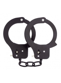 Чёрные наручники из листового металла BONDX METAL CUFFS BLACK - Dream Toys - купить с доставкой в Калуге