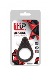 Чёрное эрекционное кольцо LIT-UP SILICONE STIMU RING 1 BLACK - Dream Toys - в Калуге купить с доставкой