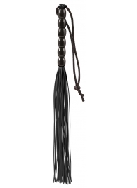 Чёрная мини-плеть из резины Rubber Mini Whip - 22 см. - Blush Novelties - купить с доставкой в Калуге