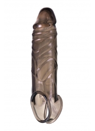 Дымчатая фаллическая насадка с подхватом и закрытой головкой - 16,2 см. - ToyFa - в Калуге купить с доставкой