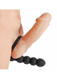 Насадка для двойного проникновения Double Fun Cock Ring with Double Penetration Vibe - XR Brands - в Калуге купить с доставкой