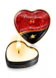 Массажная свеча с ароматом ванили Bougie Massage Candle - 35 мл. - Plaisir Secret - купить с доставкой в Калуге