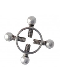 Серебристые зажимы для сосков на винтах - ToyFa - купить с доставкой в Калуге