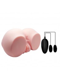 Телесный мастурбатор с двумя любовными тоннелями и вибрацией - Baile - в Калуге купить с доставкой