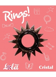 Чёрное эрекционное кольцо Rings Cristal - Lola Games - в Калуге купить с доставкой