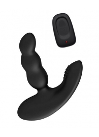 Черный силиконовый стимулятор простаты Levett Nitoc с пультом ДУ - Levett - в Калуге купить с доставкой