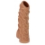 Телесная насадка с венками и открытой головкой Nude Sleeve S - 10 см. - KOKOS - в Калуге купить с доставкой