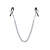 Зажимы для сосков с фиолетовой цепочкой Sweet Caress Nipple Chain - Sweet Caress - купить с доставкой в Калуге