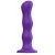 Фиолетовая насадка Strap-On-Me Dildo Geisha Balls size M - Strap-on-me - купить с доставкой в Калуге