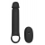 Черная насадка-удлинитель с вибрацией Vibrating Extender With Remote - Dream Toys - в Калуге купить с доставкой