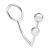 Кольцо на пенис с анальным стимулятором Two Bead Stainless Steel Anal Hook   Cock Ring - BlueLine - в Калуге купить с доставкой