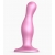 Розовая насадка Strap-On-Me Dildo Plug Curvy size M - Strap-on-me - купить с доставкой в Калуге