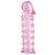 Гелевая розовая насадка на фаллос с шипами - 12 см. - Toyfa Basic - в Калуге купить с доставкой