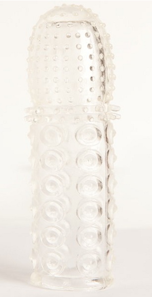 Прозрачная закрытая гелевая насадка - 13,5 см. - Toyfa Basic - в Калуге купить с доставкой