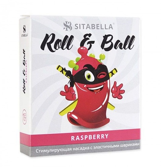 Стимулирующий презерватив-насадка Roll   Ball Raspberry - Sitabella - купить с доставкой в Калуге