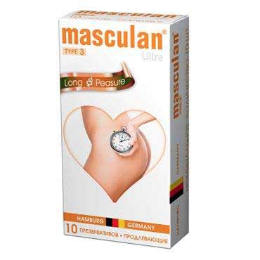 Розовые презервативы Masculan Ultra Long Pleasure с колечками, пупырышками и продлевающим эффектом - 10 шт. - Masculan - купить с доставкой в Калуге