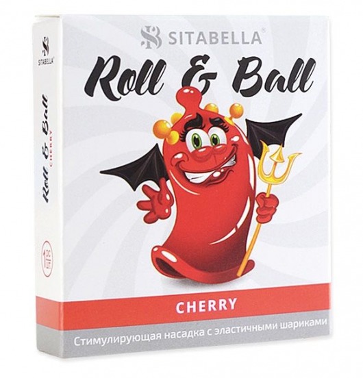 Стимулирующий презерватив-насадка Roll   Ball Cherry - Sitabella - купить с доставкой в Калуге