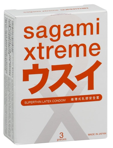 Ультратонкие презервативы Sagami Xtreme SUPERTHIN - 3 шт. - Sagami - купить с доставкой в Калуге