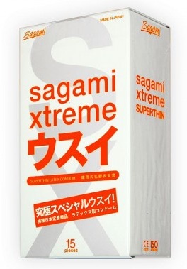 Ультратонкие презервативы Sagami Xtreme SUPERTHIN - 15 шт. - Sagami - купить с доставкой в Калуге