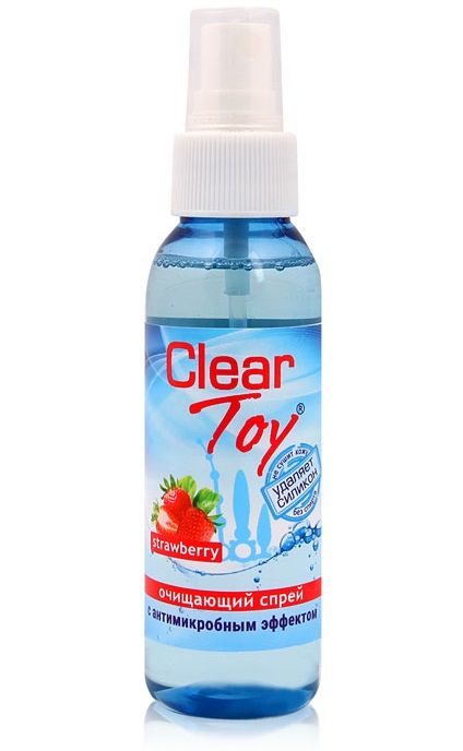 Очищающий спрей для игрушек CLEAR TOY Strawberry - 100 мл. - Биоритм - купить с доставкой в Калуге