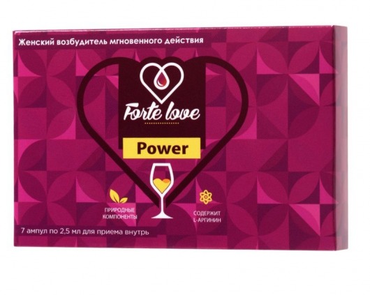 Женский возбудитель мгновенного действия Forte Love Power - 7 ампул (2,5 мл.) - Капиталпродукт - купить с доставкой в Калуге