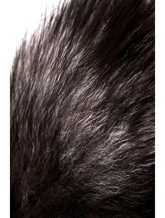 Серебристая металлическая анальная втулка с хвостом чернобурой лисы - размер S - ToyFa - купить с доставкой в Калуге