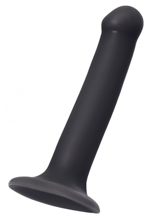 Черный фаллос на присоске Silicone Bendable Dildo M - 18 см. - Strap-on-me - купить с доставкой в Калуге