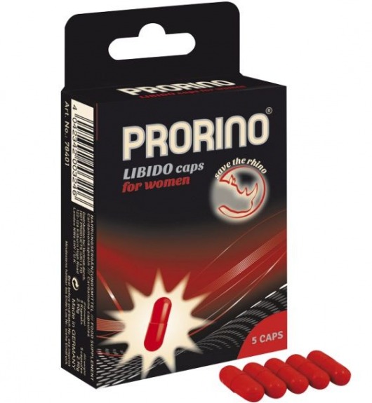 БАД для женщин ero black line PRORINO Libido Caps - 5 капсул - Ero - купить с доставкой в Калуге