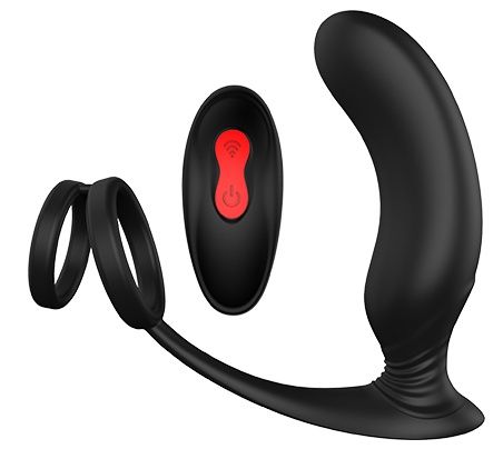 Черный массажер простаты REMOTE P-PLEASER - Dream Toys - в Калуге купить с доставкой