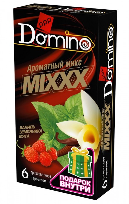 Ароматизированные презервативы DOMINO  Ароматный микс  - 6 шт. - Domino - купить с доставкой в Калуге