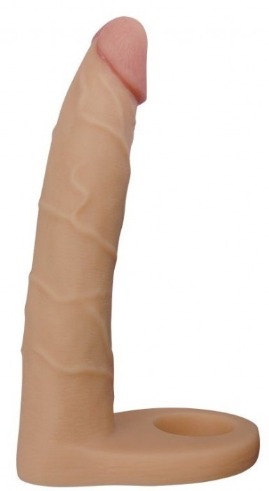 Телесная насадка-фаллоимитатор для двойного проникновения - 17 см. - Lovetoy - купить с доставкой в Калуге