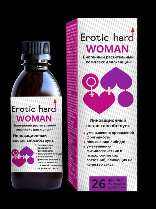 Женский биогенный концентрат для повышения либидо Erotic hard Woman - 250 мл. - Erotic Hard - купить с доставкой в Калуге