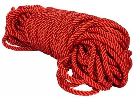 Красная веревка для связывания BDSM Rope - 30 м. - California Exotic Novelties - купить с доставкой в Калуге