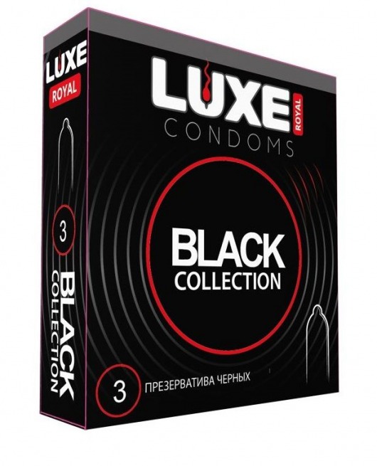 Черные презервативы LUXE Royal Black Collection - 3 шт. - Luxe - купить с доставкой в Калуге