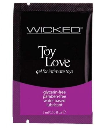 Лубрикант на водной основе для использования с игрушками WICKED Toy Love - 3 мл. - Wicked - купить с доставкой в Калуге