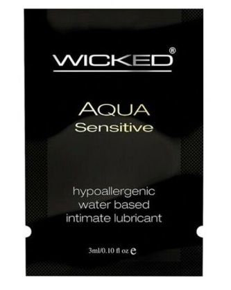 Мягкий лубрикант на водной основе WICKED AQUA Sensitive - 3 мл. - Wicked - купить с доставкой в Калуге