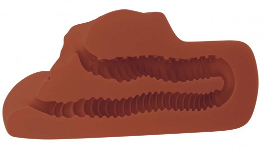 Коричневый мастурбатор Perfect Pussy Double Stroker - Pipedream - в Калуге купить с доставкой