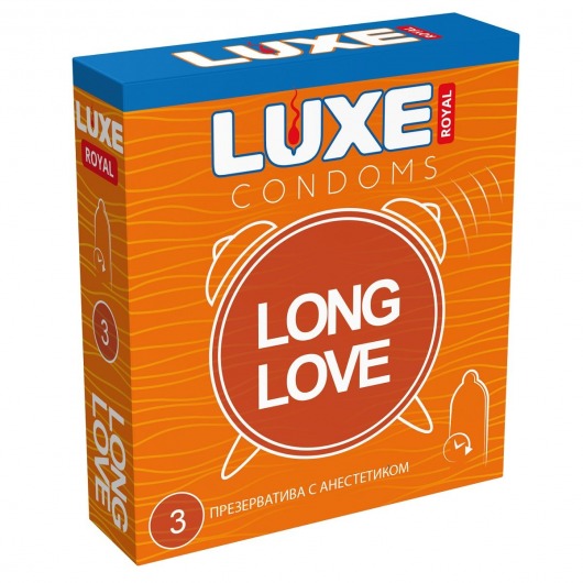 Презервативы с продлевающим эффектом LUXE Royal Long Love - 3 шт. - Luxe - купить с доставкой в Калуге