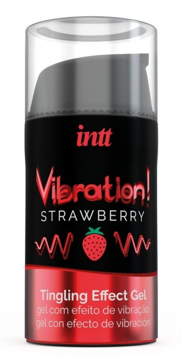 Жидкий интимный гель с эффектом вибрации Vibration! Strawberry - 15 мл. - INTT - купить с доставкой в Калуге