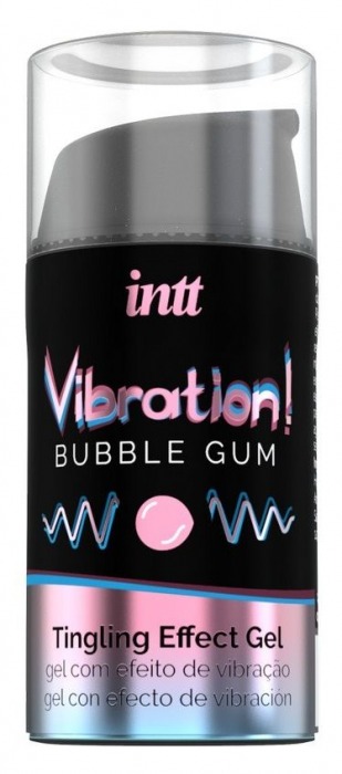 Жидкий интимный гель с эффектом вибрации Vibration! Bubble Gum - 15 мл. - INTT - купить с доставкой в Калуге