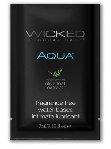 Легкий лубрикант на водной основе с алое Wicked Aqua - 3 мл. - Wicked - купить с доставкой в Калуге