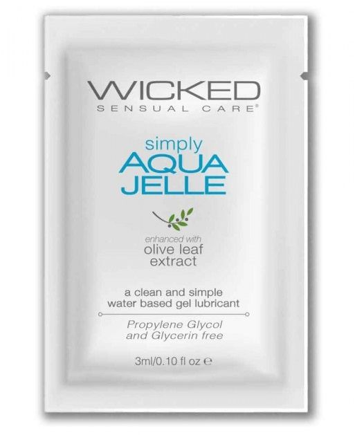 Гель-лубрикант Simply Aqua Jelle - 3 мл. - Wicked - купить с доставкой в Калуге