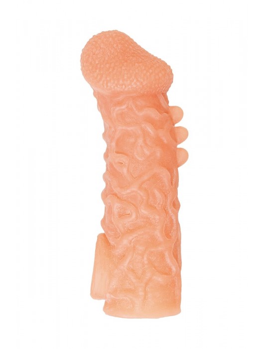 Телесная закрытая насадка с шершавой головкой Cock Sleeve Size S - 13,8 см. - KOKOS - в Калуге купить с доставкой