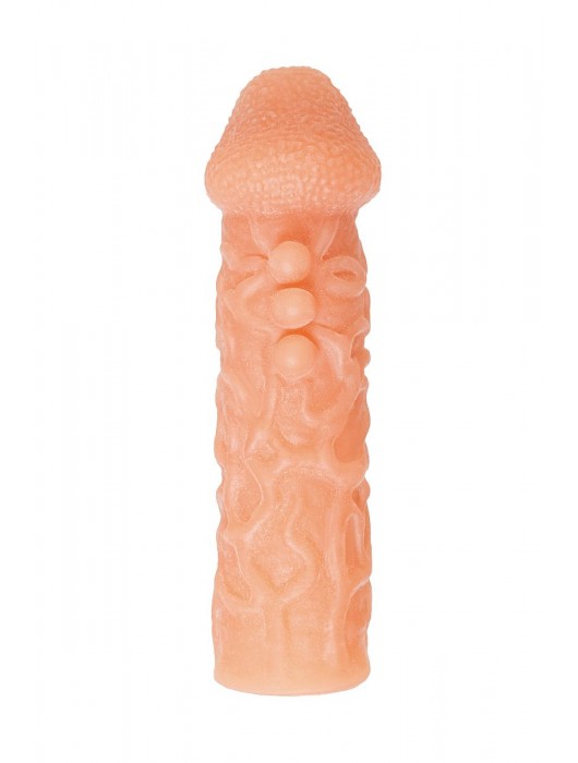 Телесная закрытая насадка с шершавой головкой Cock Sleeve Size S - 13,8 см. - KOKOS - в Калуге купить с доставкой