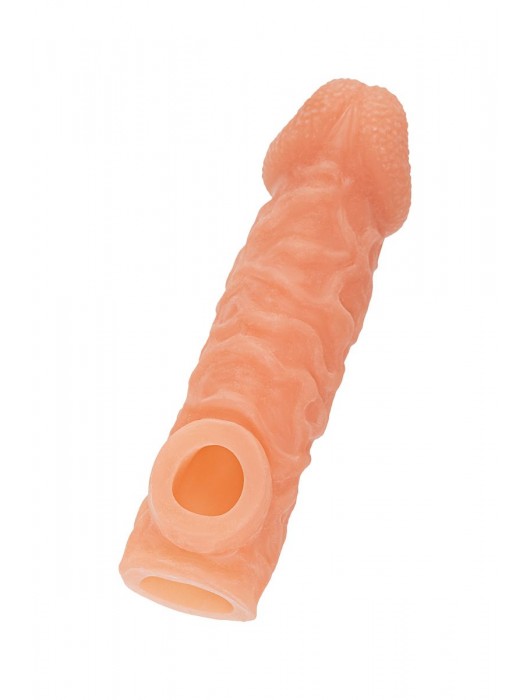 Телесная закрытая насадка с шершавой головкой Cock Sleeve Size S - 13,8 см. - KOKOS - в Калуге купить с доставкой