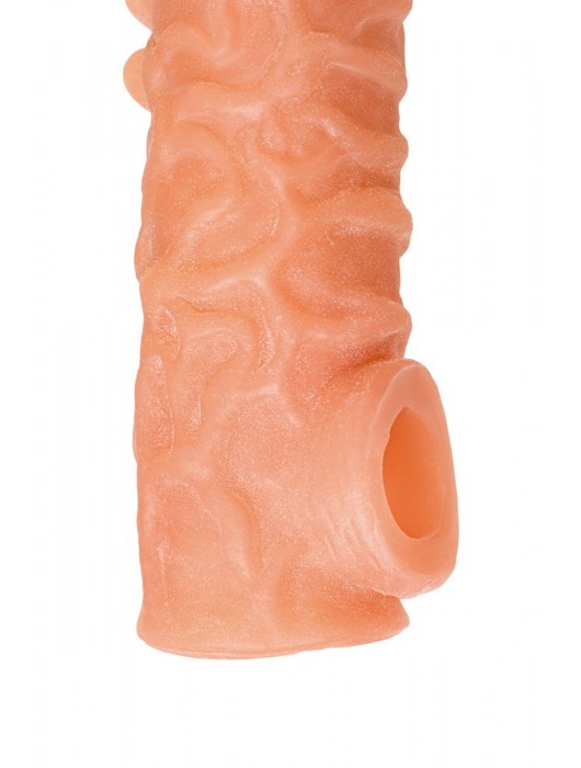 Телесная закрытая насадка с шершавой головкой Cock Sleeve Size S - 13,8 см. - KOKOS - в Калуге купить с доставкой