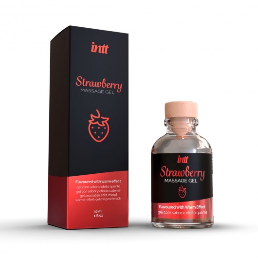 Массажный гель с ароматом клубники Strawberry - 30 мл. - INTT - купить с доставкой в Калуге